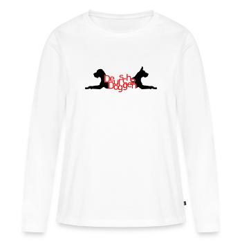 Dogues allemands - T / P - T-shirt manches longues Premium bio Femme - blanc - Devant - Julia (174cm)