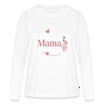 Toute la meilleure maman du monde - T-shirt manches longues Premium bio Femme - blanc - Devant - Julia (174cm)