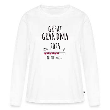 Pregnancy Great-Grandma Baby Happiness Gift - Women's Premium Organic Long Sleeve Shirt - white - Front - Julia (174cm)
