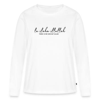 La ilaha illallah Islam - T-shirt manches longues Premium bio Femme - blanc - Devant - Julia (174cm)