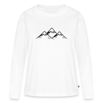 Berge Alpen - Frauen Premium Bio Langarmshirt - Weiß - Vorne - Julia (174cm)