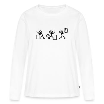 Three drummers - Women's Premium Organic Long Sleeve Shirt - white - Front - Julia (174cm)