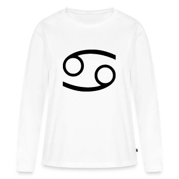 Sternzeichen: Krebs - Frauen Premium Bio Langarmshirt - Weiß - Vorne - Julia (174cm)