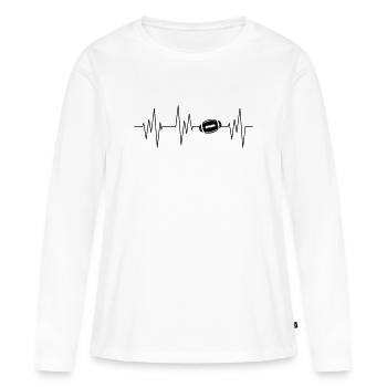 American Football - Frauen Premium Bio Langarmshirt - Weiß - Vorne - Julia (174cm)