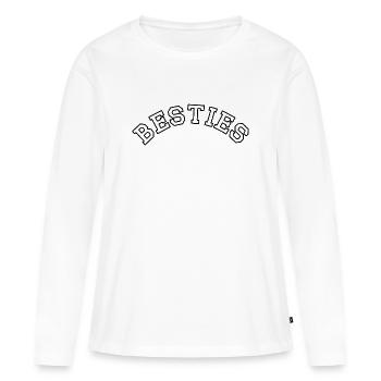 Meilleures amies Meilleures amies Meilleures copines - T-shirt manches longues Premium bio Femme - blanc - Devant - Julia (174cm)