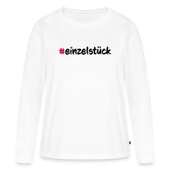 Einzelstück - Frauen Premium Bio Langarmshirt - Weiß - Vorne - Julia (174cm)