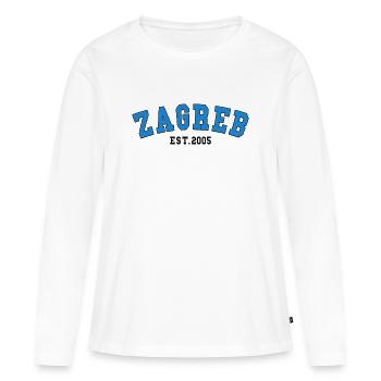 Zagreb Est.2005 - T-shirt manches longues Premium bio Femme - blanc - Devant - Julia (174cm)