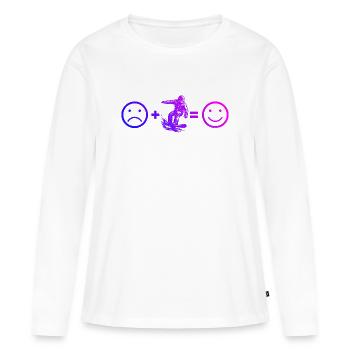Ambiances snowboard pour snowboard - T-shirt manches longues Premium bio Femme - blanc - Devant - Julia (174cm)