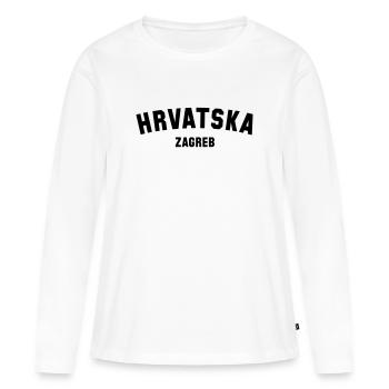 ZAGREB Hrvatska - Croatie - Croatie - T-shirt manches longues Premium bio Femme - blanc - Devant - Julia (174cm)