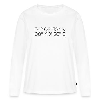 Coordinates Frankfurt am Main FFM - Women's Premium Organic Long Sleeve Shirt - white - Front - Julia (174cm)