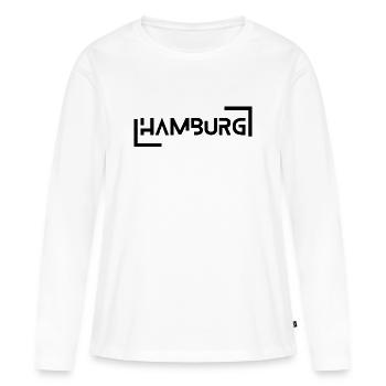 Hambourg - T-shirt manches longues Premium bio Femme - blanc - Devant - Julia (174cm)