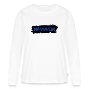Mannheim - T-shirt manches longues Premium bio Femme - blanc - Devant - Julia (174cm)