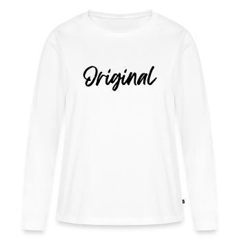 Original - Frauen Premium Bio Langarmshirt - Weiß - Vorne - Julia (174cm)