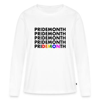 pride month demon - T-shirt manches longues Premium bio Femme - blanc - Devant - Julia (174cm)