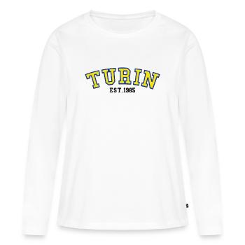 Turin Est.1985 - T-shirt manches longues Premium bio Femme - blanc - Devant - Julia (174cm)