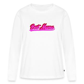 Beste Mama Retro Bold Typografie - Frauen Premium Bio Langarmshirt - Weiß - Vorne - Julia (174cm)