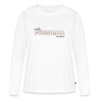 Coole fussball mama - Frauen Premium Bio Langarmshirt - Weiß - Vorne - Julia (174cm)