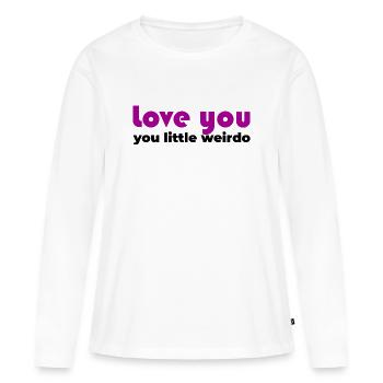 T’aime, un vrai type audacieux - T-shirt manches longues Premium bio Femme - blanc - Devant - Julia (174cm)