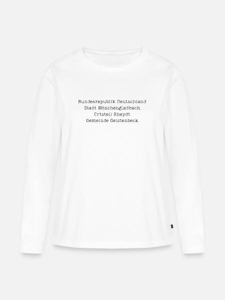 Stadt Mönchengladbach - Frauen Premium Bio Langarmshirt - Weiß