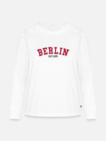 Berlin_Est_1975 - Frauen Premium Bio Langarmshirt - Weiß