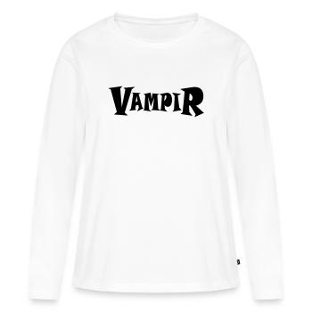 Vampire - T-shirt manches longues Premium bio Femme - blanc - Devant - Julia (174cm)
