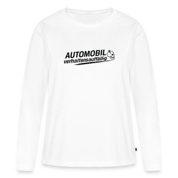 Automobil verhaltensauffällig - Frauen Premium Bio Langarmshirt - Weiß - Vorne - Julia (174cm)