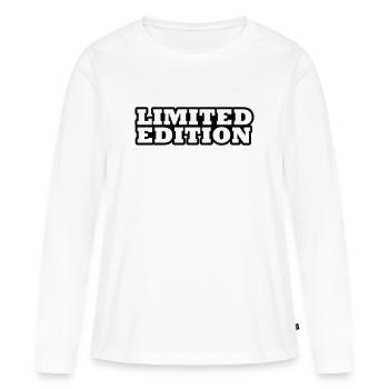 Édition limitée - T-shirt manches longues Premium bio Femme - blanc - Devant - Julia (174cm)