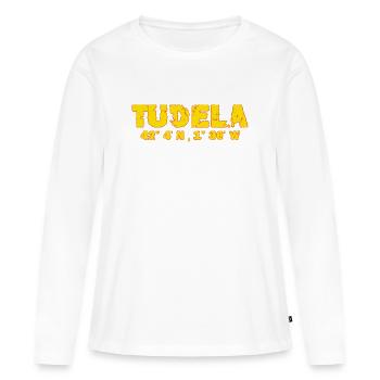 Tudela Spain Coordinates - Women's Premium Organic Long Sleeve Shirt - white - Front - Julia (174cm)