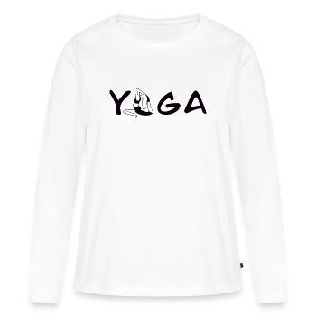 Yoga Pose - Frauen Premium Bio Langarmshirt - Weiß - Vorne - Julia (174cm)