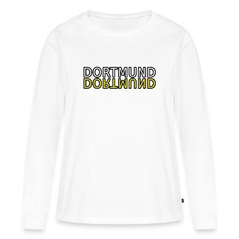 Dortmund - T-shirt manches longues Premium bio Femme - blanc - Devant - Julia (174cm)