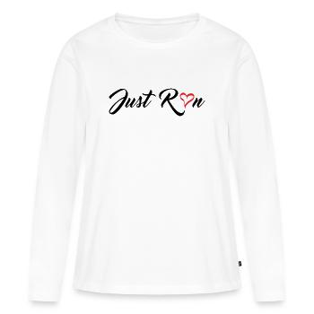 Cours juste - T-shirt manches longues Premium bio Femme - blanc - Devant - Julia (174cm)