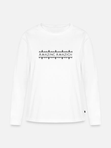 Erstaunlicher Amazigh - Frauen Premium Bio Langarmshirt - Weiß