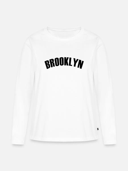 brooklyn shirt - Frauen Premium Bio Langarmshirt - Weiß