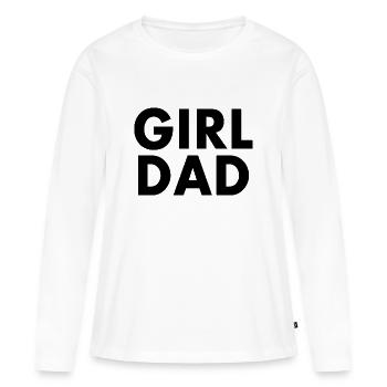 Girl dad - T-shirt manches longues Premium bio Femme - blanc - Devant - Julia (174cm)
