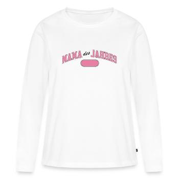 Mom of the Year – Pink Award - Women's Premium Organic Long Sleeve Shirt - white - Front - Julia (174cm)