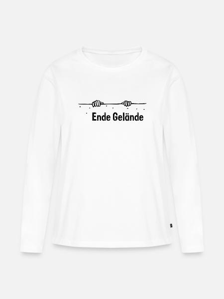 Ende Gelaende - Frauen Premium Bio Langarmshirt - Weiß
