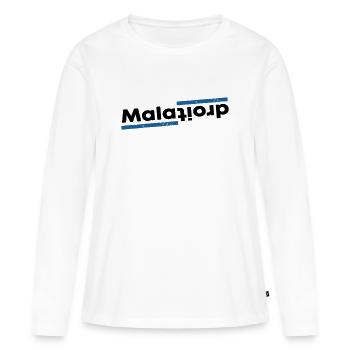 Maladroit - T-shirt manches longues Premium bio Femme - blanc - Devant - Julia (174cm)