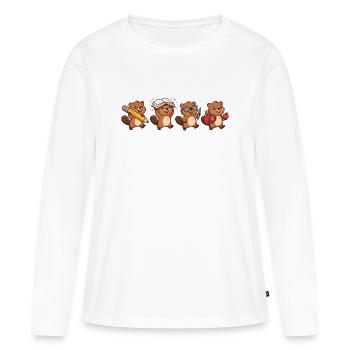 Lernbiber Quartet - Women's Premium Organic Long Sleeve Shirt - white - Front - Julia (174cm)