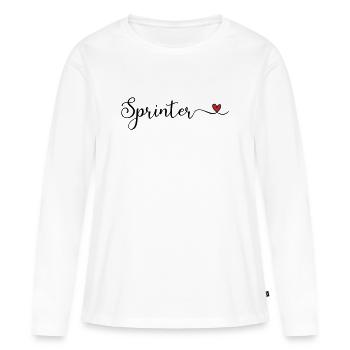 sprinter - T-shirt manches longues Premium bio Femme - blanc - Devant - Julia (174cm)