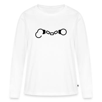 Menottes - © roil - T-shirt manches longues Premium bio Femme - blanc - Devant - Julia (174cm)