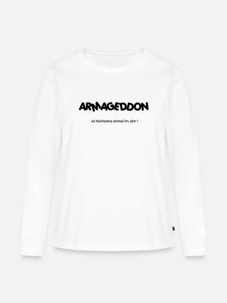 Armageddon - Frauen Premium Bio Langarmshirt - Weiß