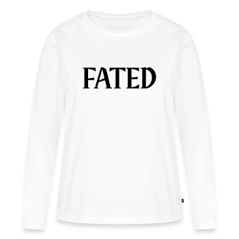 Destiné - T-shirt manches longues Premium bio Femme - blanc - Devant - Julia (174cm)