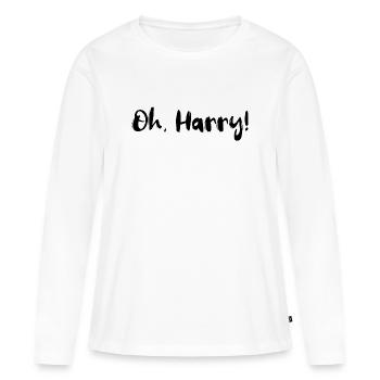 Oh, Harry! Concevoir - T-shirt manches longues Premium bio Femme - blanc - Devant - Julia (174cm)