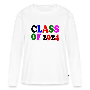 Class of 2024 - Women's Premium Organic Long Sleeve Shirt - white - Front - Julia (174cm)