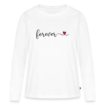 Forever - Women's Premium Organic Long Sleeve Shirt - white - Front - Julia (174cm)