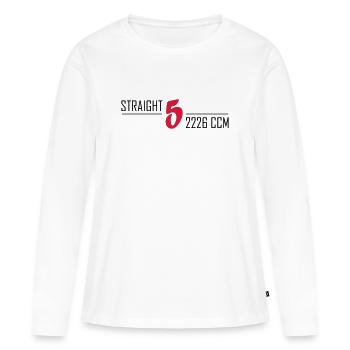 Straight Five - Frauen Premium Bio Langarmshirt - Weiß - Vorne - Julia (174cm)