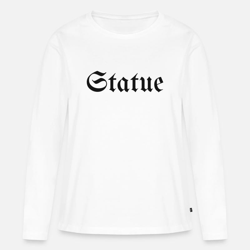 Gotische Statue - Frauen Premium Bio Langarmshirt - Weiß