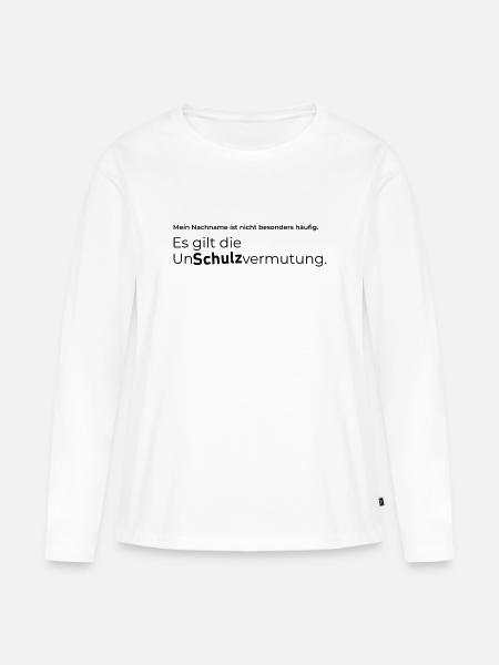 Unschulzvermutung - Frauen Premium Bio Langarmshirt - Weiß