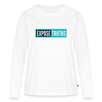 Révéler les vérités - T-shirt manches longues Premium bio Femme - blanc - Devant - Julia (174cm)