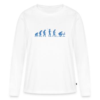 Evolution - Women's Premium Organic Long Sleeve Shirt - white - Front - Julia (174cm)